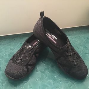 Skechers Black Slip on Memory Foam Shoes